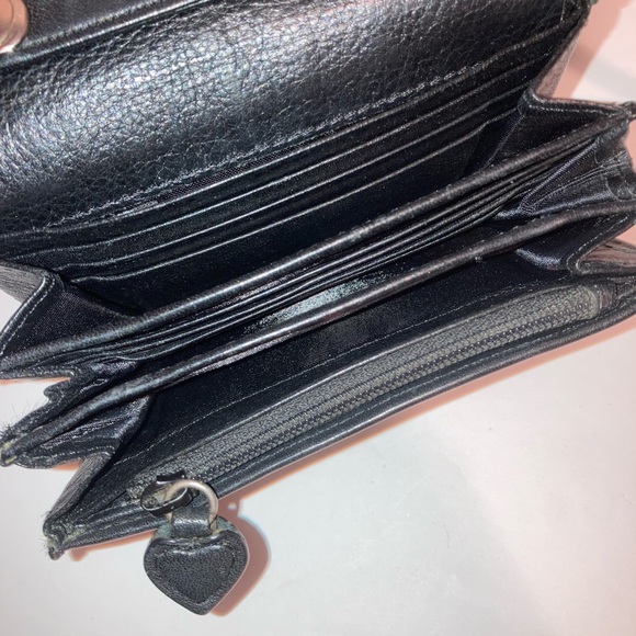 Vintage Brighton Mini Crossbody Wallet Leather Croc Card Snap Organize Small Bag - Picture 4 of 10